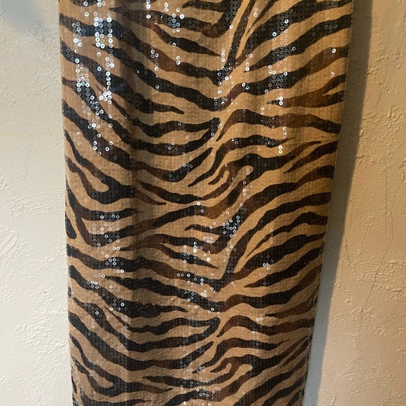 J.Crew Collection Sequin Zebra Print Dress - Picture 2 of 7